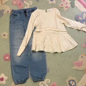 Zara Kids Blue Jeans and Top Bundle